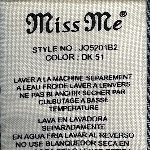 NWOT Miss Me Audrina 5 Pocket Low Rise Boot Cut Denim Jeans 28 - Picture 14 of 15